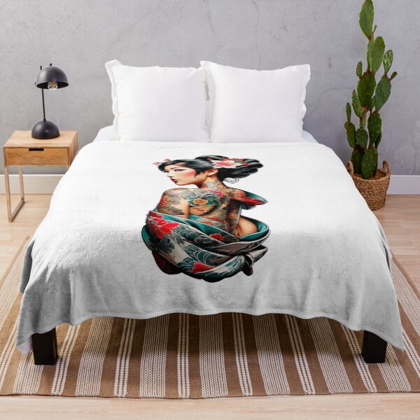 Item preview, Japanese Geisha Back Ink Tattoo designed and sold by Bunmigraphics .