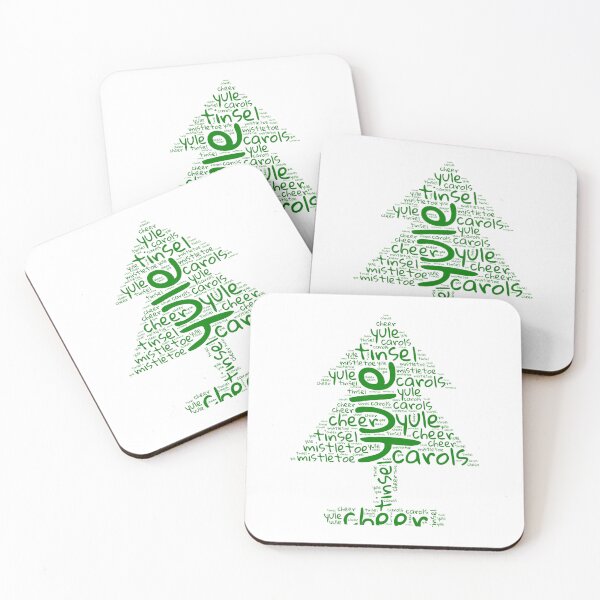Item preview, Christmas Tree Word Art Cheer Yule Tinsel Design designed and sold by LavenderBliss.