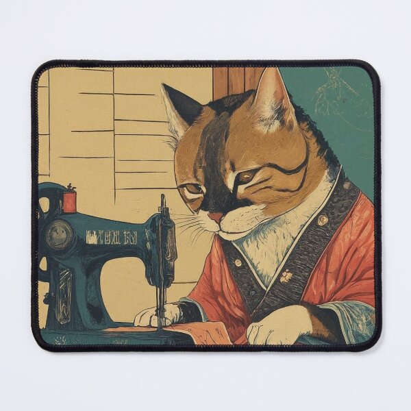 Item preview, Comic Sewing Cat #04 designed and sold by giftsforpeoplewhosew.