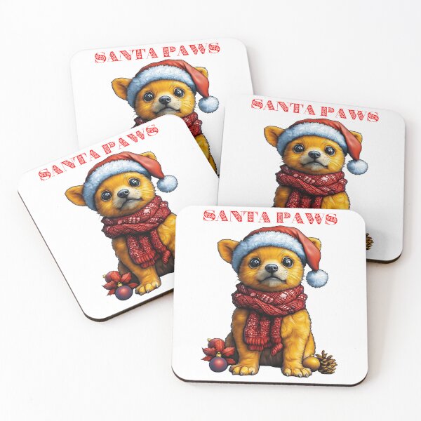 Item preview, Santa Paws Dog, Festive Puppy Design, Cute Holiday Dog, Christmas Animal Illustration, Cozy Winter Pet designed and sold by BukkyStory.