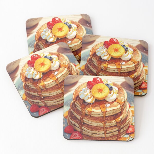Item preview, Ultimate Fruit Syrup and Powdered Sugar Pancake Stack designed and sold by CriaCreative.