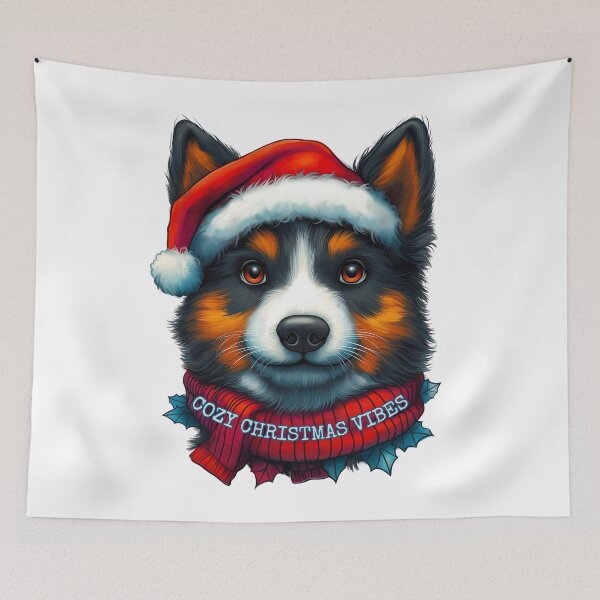 Item preview, Cozy Christmas Vibes Dog, Festive Holiday Dog, Cute Christmas Pet, Holiday Puppy Design, Winter Dog Art designed and sold by BukkyStory.