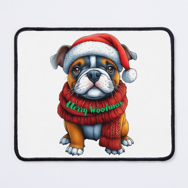 Item preview, Merry Woofmas Dog, Festive Bulldog Art, Cute Holiday Dog, Christmas Puppy Design, Cozy Winter Pet designed and sold by BukkyStory.