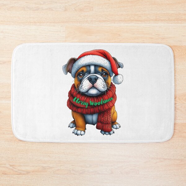 Item preview, Merry Woofmas Dog, Festive Bulldog Art, Cute Holiday Dog, Christmas Puppy Design, Cozy Winter Pet designed and sold by BukkyStory.