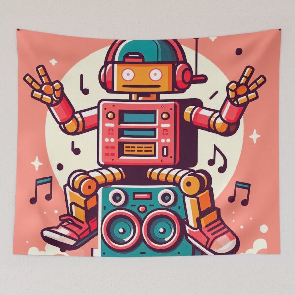 Item preview, Pink Hip Hop Robot: Hip Hop Robot - Mechanical Beat designed and sold by Arte Cartoon From TagTeam Group.