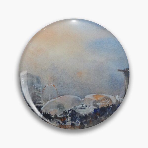 Item preview, Esplanade, Singapore skyline, watercolor  designed and sold by Almondtree.