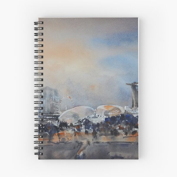 Item preview, Esplanade, Singapore skyline, watercolor  designed and sold by Almondtree.