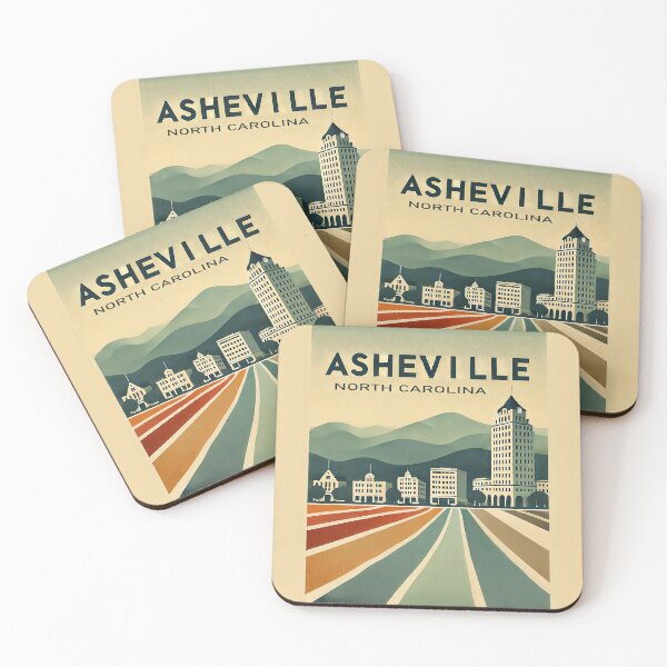 Item preview, Vintage Asheville Travel Poster designed and sold by AlexandruStoian.