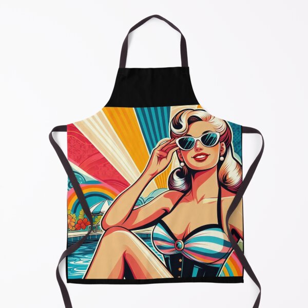Item preview, Colorful retro pin-up vibes by the pool with Vibe RexVibes designed and sold by RexVibes.