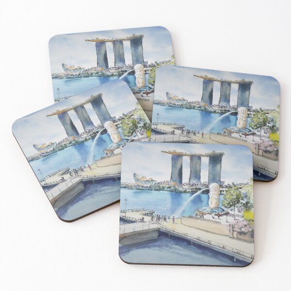 Item preview, Merlion, pen and wash  designed and sold by Almondtree.