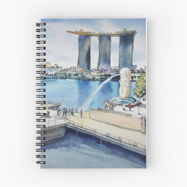 Item preview, Merlion, pen and wash  designed and sold by Almondtree.