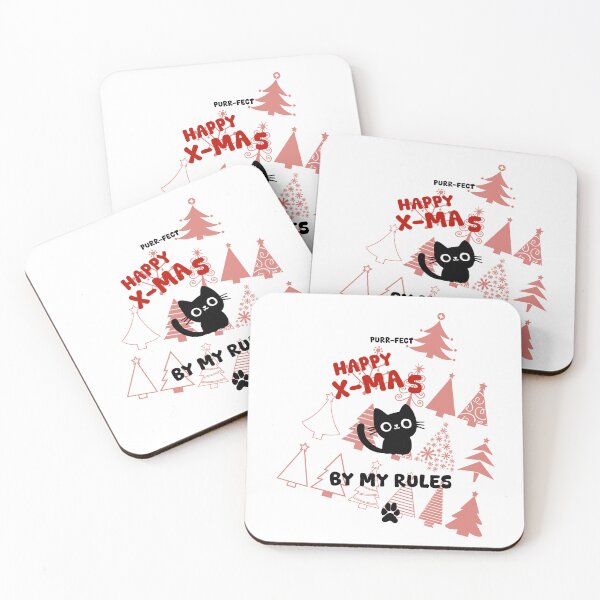 Item preview, PURR-FECT HAPPY X-MAS BY MY RULES, Unique designed and sold by villacreativa.