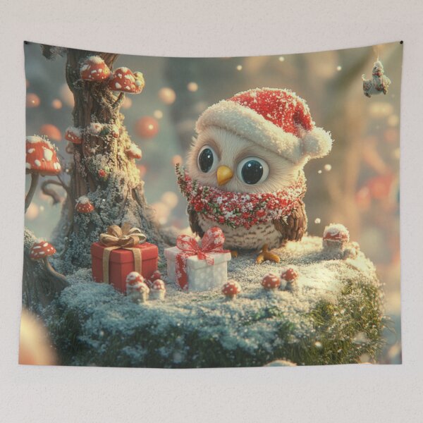 Item preview, Festive Owl in a Magical Forest designed and sold by Cris888.
