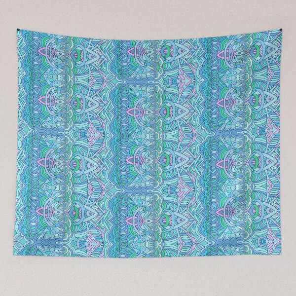 Item preview, Turquoise Tangle Series - Happiness Waves designed and sold by donebyreena.