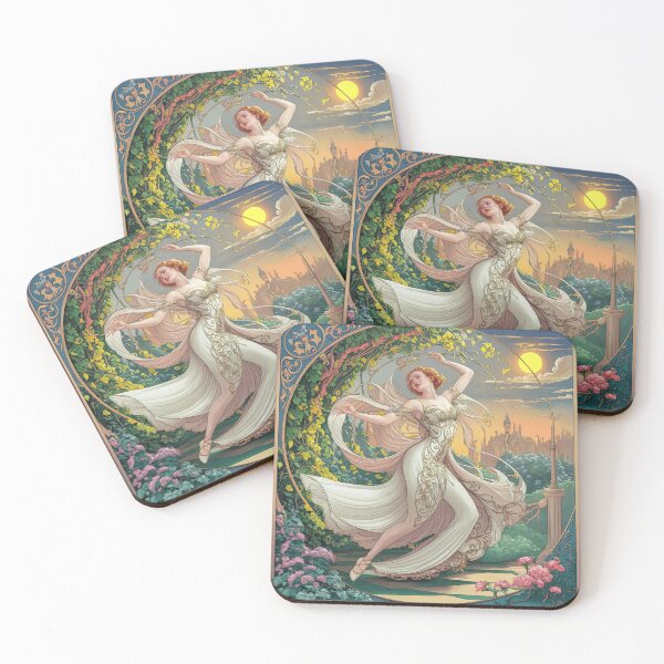 Item preview, Dance Painting Inspired By Alphonse Mucha Style designed and sold by Tamas Das.