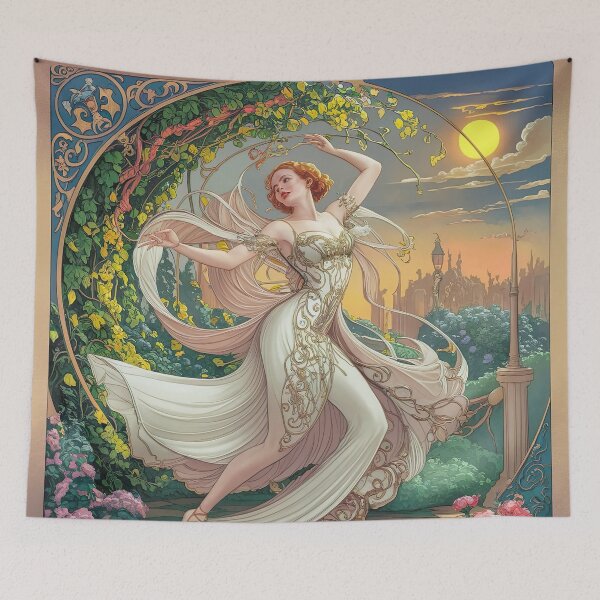 Item preview, Dance Painting Inspired By Alphonse Mucha Style designed and sold by Tamas Das.