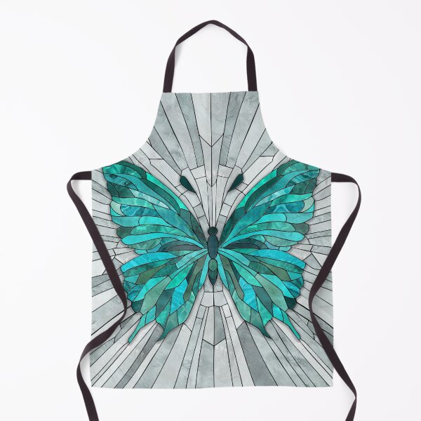 Item preview, Butterfly Mosaic -Emerald Green and Grey designed and sold by k9printart.