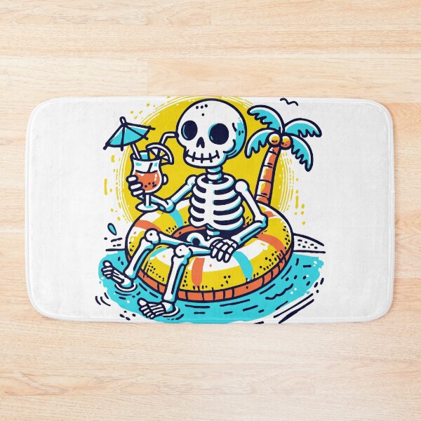 Item preview, Skeleton with Swim Ring – Funny Summer Design designed and sold by Ingo Menhard.