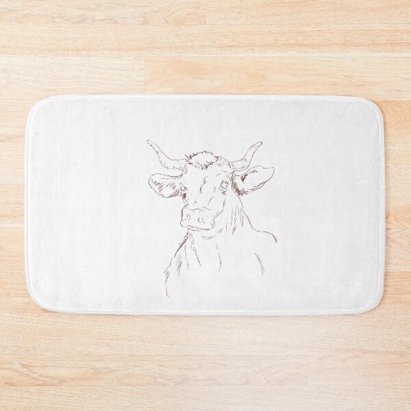 Item preview, Rustic Red Cow Portrait – Line Art Illustration designed and sold by WildlineArt.