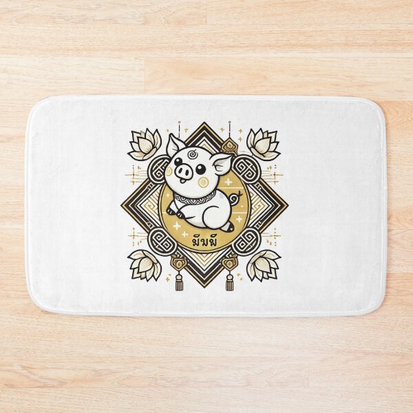 Item preview, Bouncy Pig in Thai Elegance" designed and sold by AonTH9.