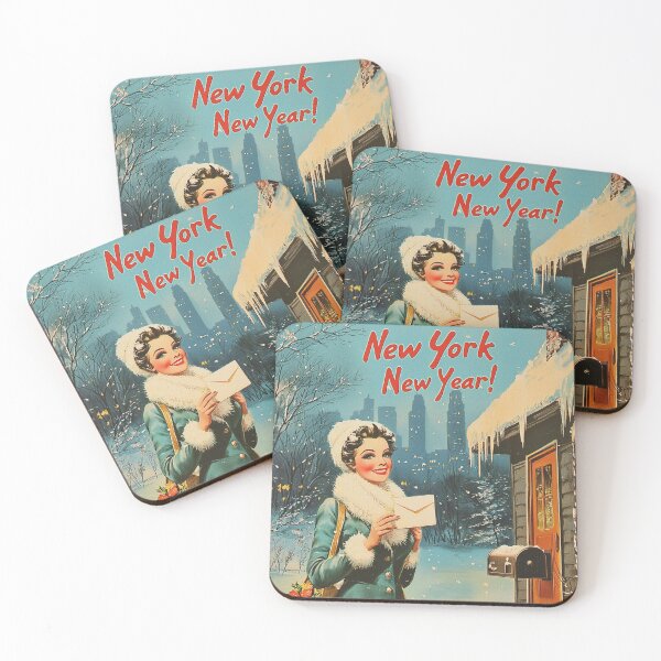 Item preview, New York New Year Classic Vintage Girl designed and sold by The Art of Kkatarynka.