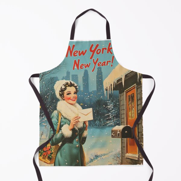 Item preview, New York New Year Classic Vintage Girl designed and sold by The Art of Kkatarynka.