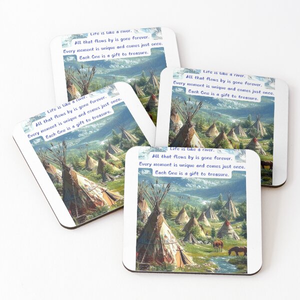 Item preview, "Sacred Flow: Native American River Village" designed and sold by SJZDesign.