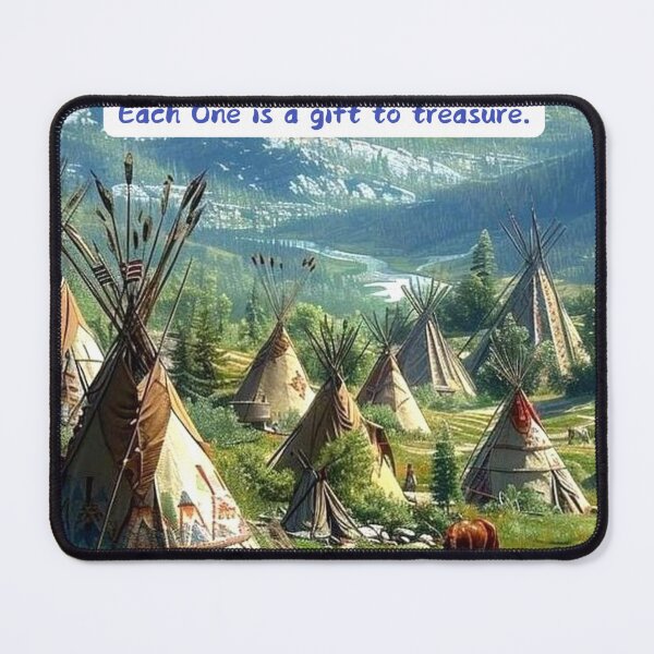 Item preview, "Sacred Flow: Native American River Village" designed and sold by SJZDesign.