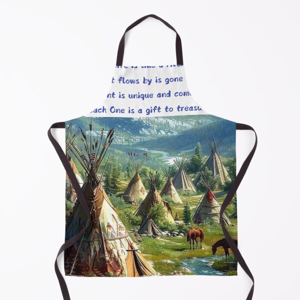 Item preview, "Sacred Flow: Native American River Village" designed and sold by SJZDesign.