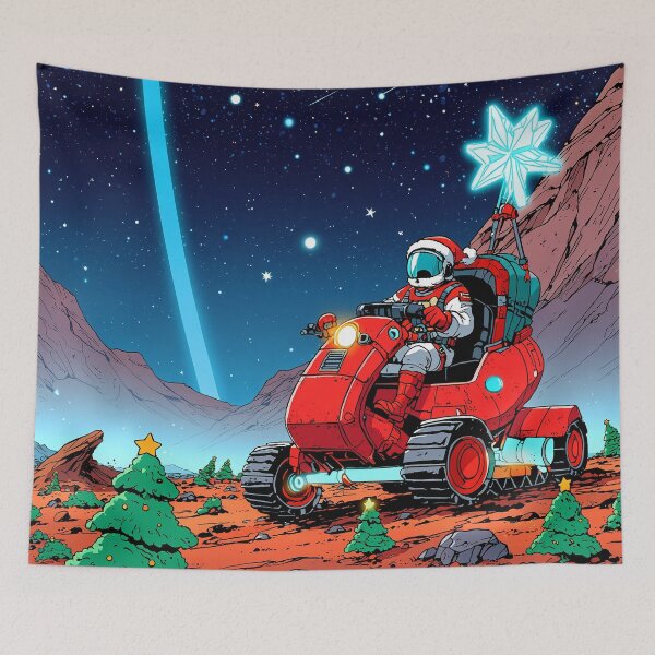 Item preview, Intergalactic Santa on Mars designed and sold by Pays-des-Pixels.