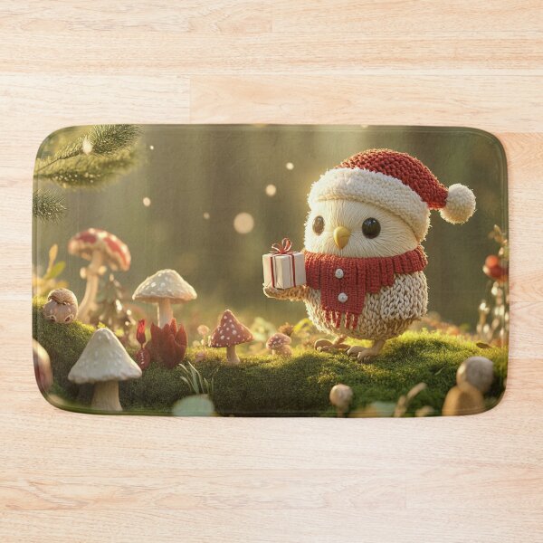 Item preview, Cute Christmas Festive Owl in a Magical Forest designed and sold by Cris888.