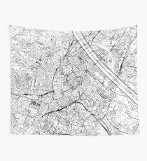 Wien Weiße Karte Wandbehang