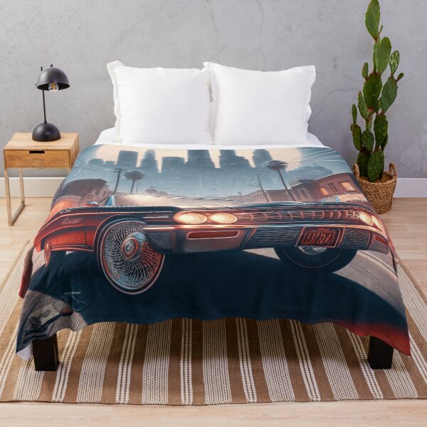 Item preview, Retro art, city with vintage car, Cadillec designed and sold by Salimgor Hangaround Music.