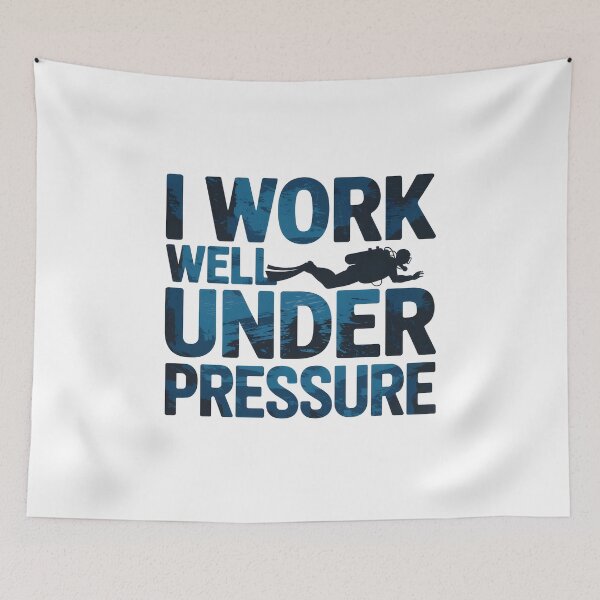 Item preview, I Work Well Under Pressure Scuba Diving Adventure designed and sold by Anniebuh.