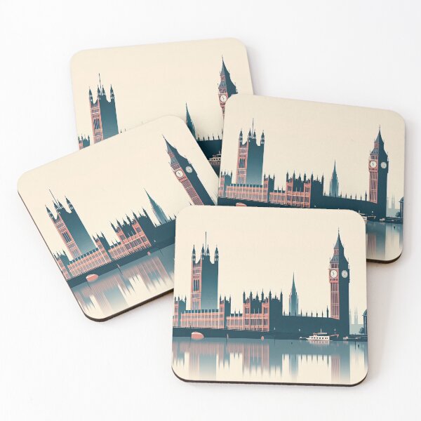 Item preview, Big Ben and Westminster Palace Minimalism Art Style designed and sold by artofuniverse.
