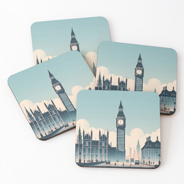 Item preview, Big Ben and Westminster Palace Minimalism Art Style designed and sold by artofuniverse.
