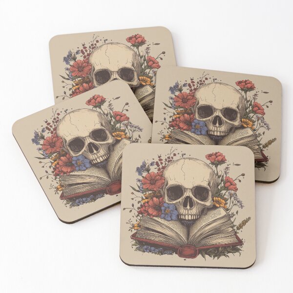 Item preview, Flowers Growing From A Book Botanical Skeleton designed and sold by GrinGalore.