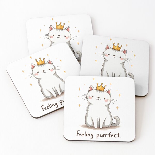 Item preview, Feeling Purrfect: Cat with a Tiny Crown designed and sold by XPIXELSTORE.