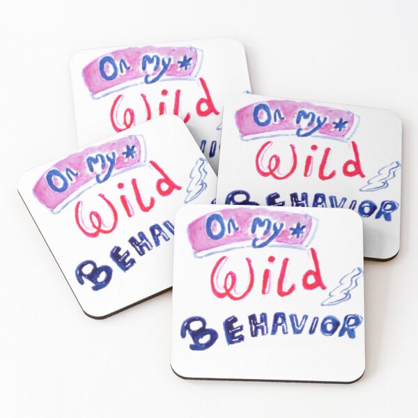Item preview, On my wild behavior typography quotes  designed and sold by happiartworks .