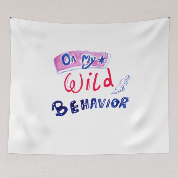 Item preview, On my wild behavior typography quotes  designed and sold by happiartworks .