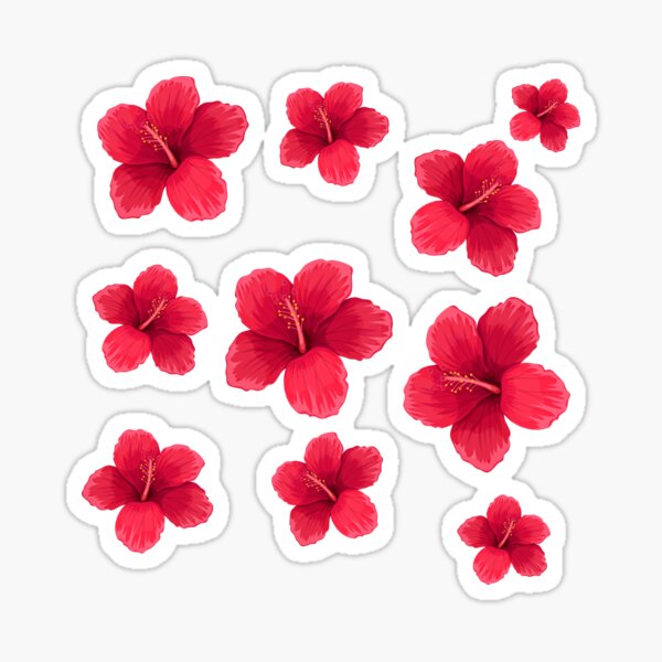 Item preview, Pink Hibiscus Flowers designed and sold by Red-forever.
