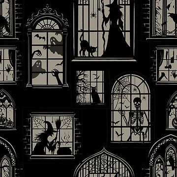Artwork thumbnail, Gothic Windows Pattern by episodicDrawing