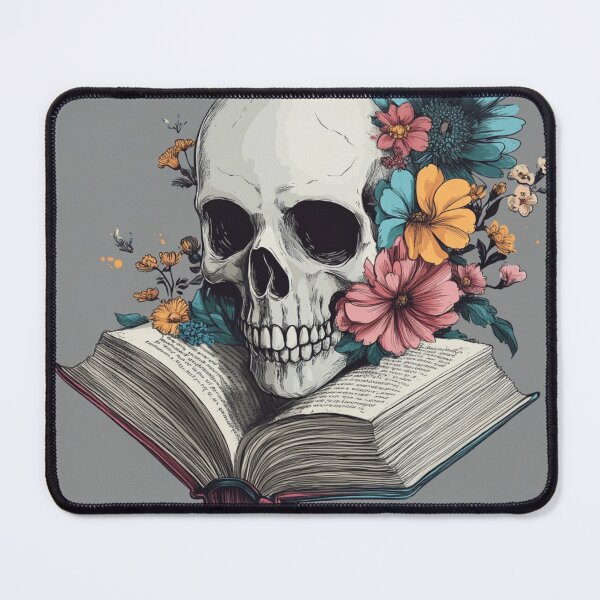 Item preview, Flowers Growing From A Book Botanical Skeleton Skull designed and sold by GrinGalore.