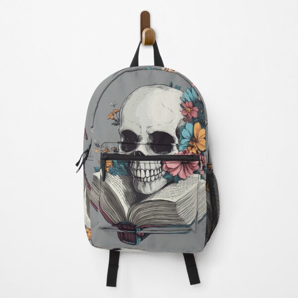 Item preview, Flowers Growing From A Book Botanical Skeleton Skull designed and sold by GrinGalore.