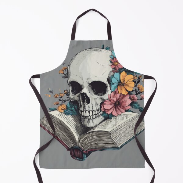 Item preview, Flowers Growing From A Book Botanical Skeleton Skull designed and sold by GrinGalore.