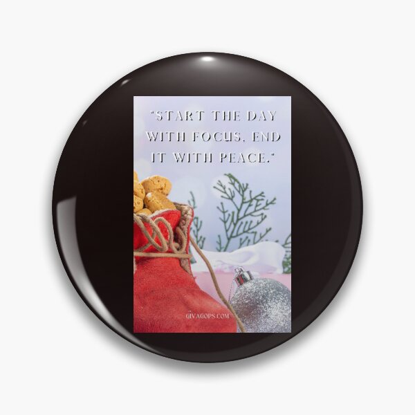 Item preview, "Start the day with Focus, end it with Peace." designed and sold by CUTESTUFFnow.