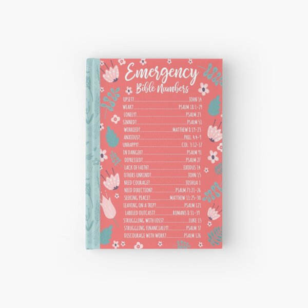 EMERGENCY BIBLE NUMBERS (FLORAL) Hardcover Journal