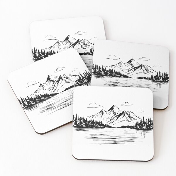 Item preview, Landscape with mountains, forest and lake designed and sold by AnnaHolyph.