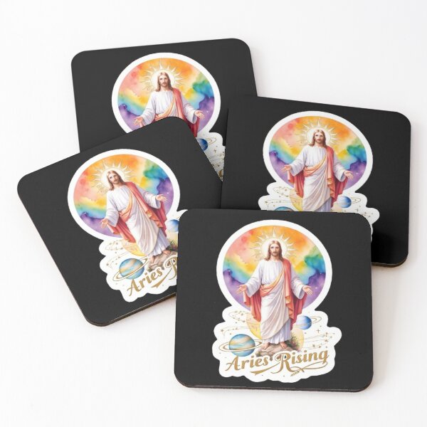 Item preview,  Watercolor Jesus Aries Rising Season Astrology Art designed and sold by Mudastro Astrology.