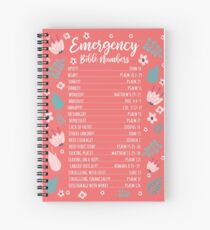 EMERGENCY BIBLE NUMBERS (FLORAL) Spiral Notebook